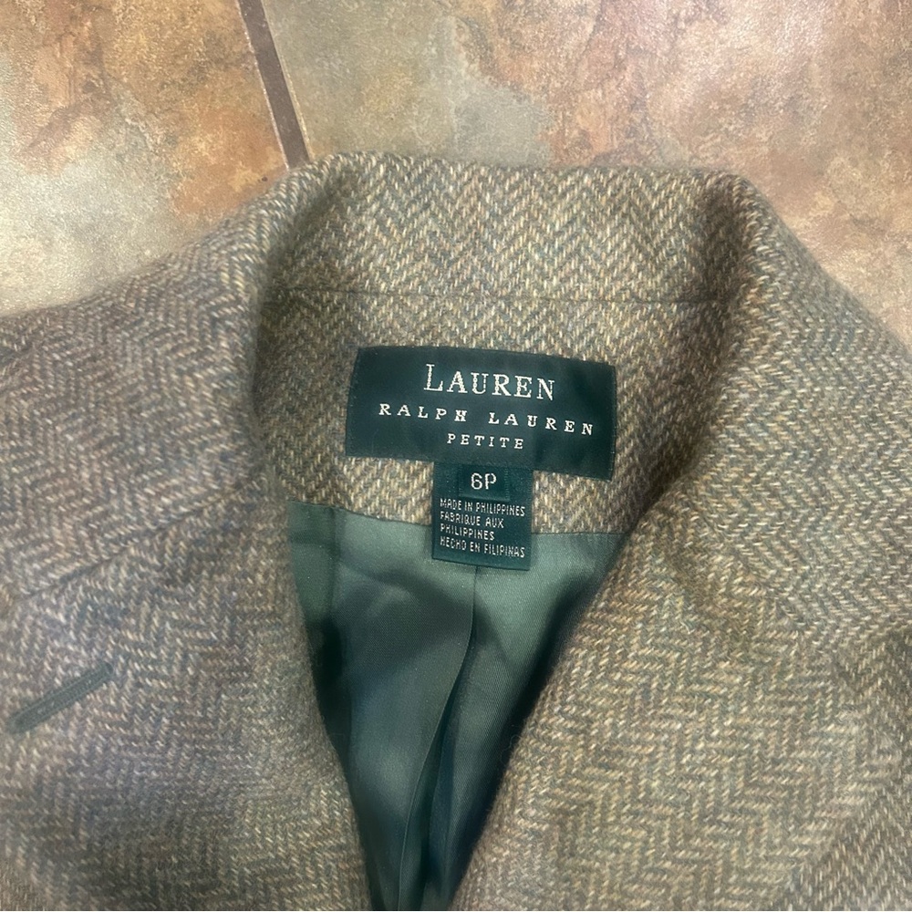 Lauren Ralph Lauren Lambswool Women's Blazer 6P Tweed Fall Jockey Academic - Picture 2 of 8